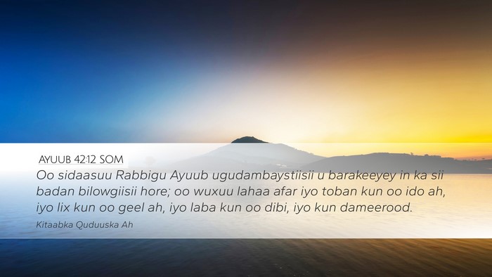 Ayuub 42:12 SOM Bible Verse Image