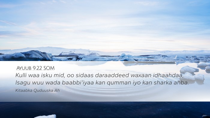 Ayuub 9:22 SOM Bible Verse Image