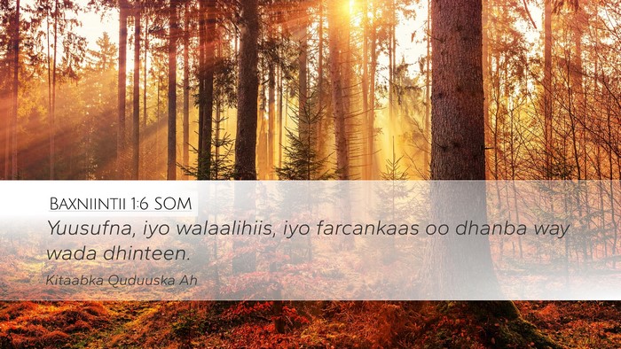 Baxniintii 1:6 SOM Bible Verse Image