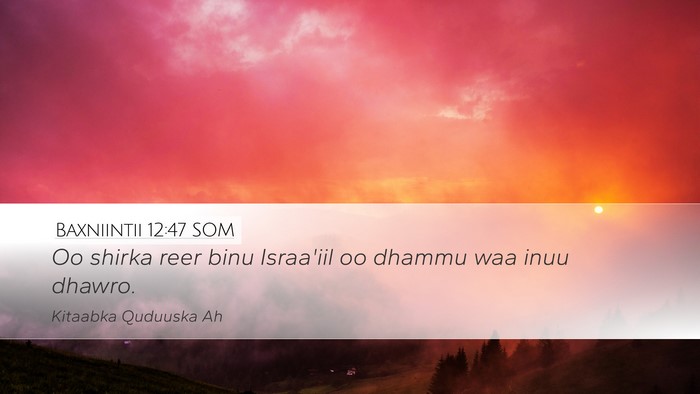 Baxniintii 12:47 SOM Bible Verse Image