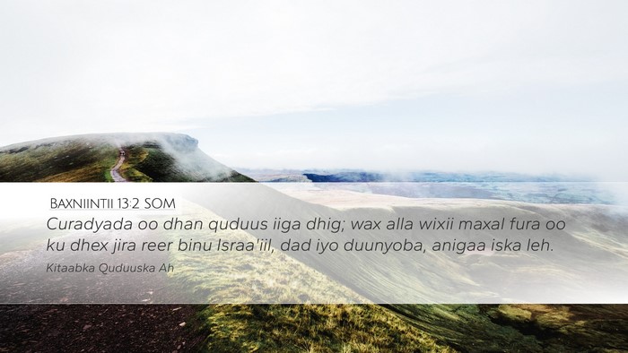 Baxniintii 13:2 SOM Bible Verse Image