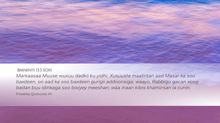 Baxniintii 13:3 SOM Bible Verse Image