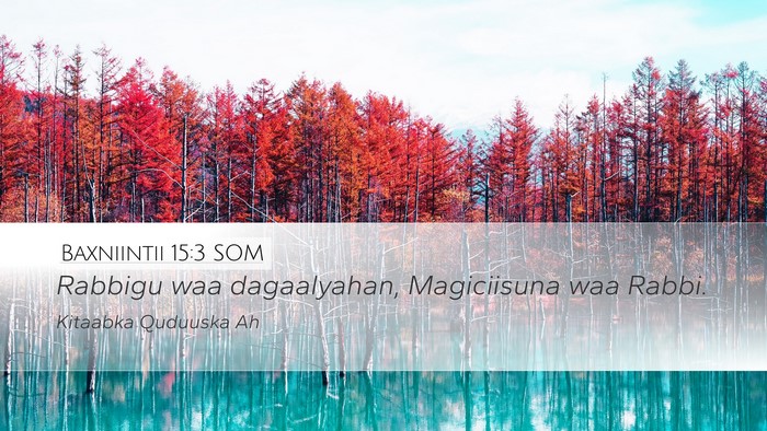 Baxniintii 15:3 SOM Bible Verse Image