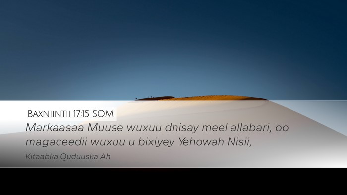 Baxniintii 17:15 SOM Bible Verse Image