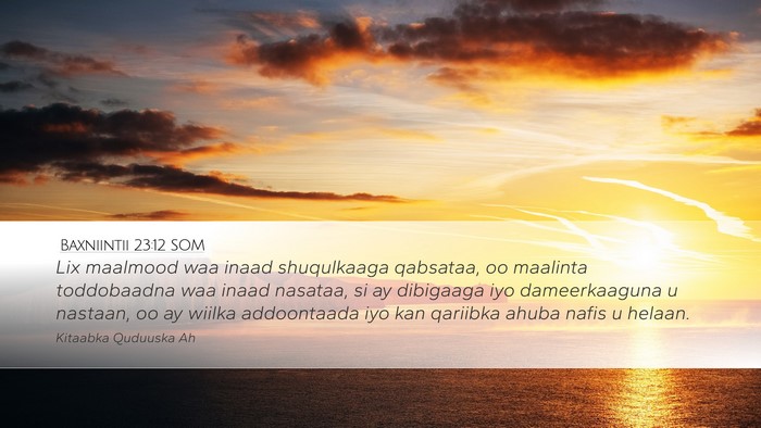 Baxniintii 23:12 SOM Bible Verse Image