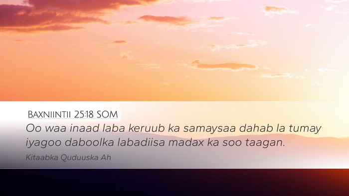 Baxniintii 25:18 SOM Bible Verse Image