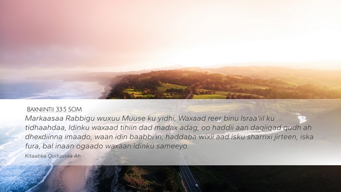 Baxniintii 33:5 SOM Bible Verse Image