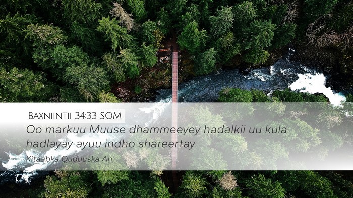 Baxniintii 34:33 SOM Bible Verse Image