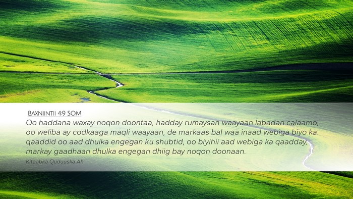Baxniintii 4:9 SOM Bible Verse Image