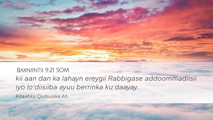 Baxniintii 9:21 SOM Bible Verse Image