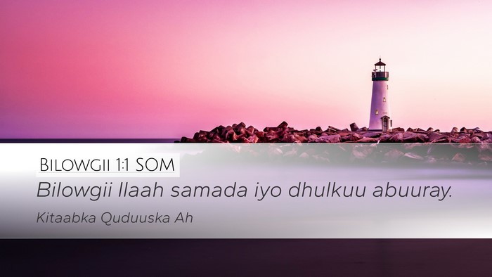 Bilowgii 1:1 SOM Bible Verse Image