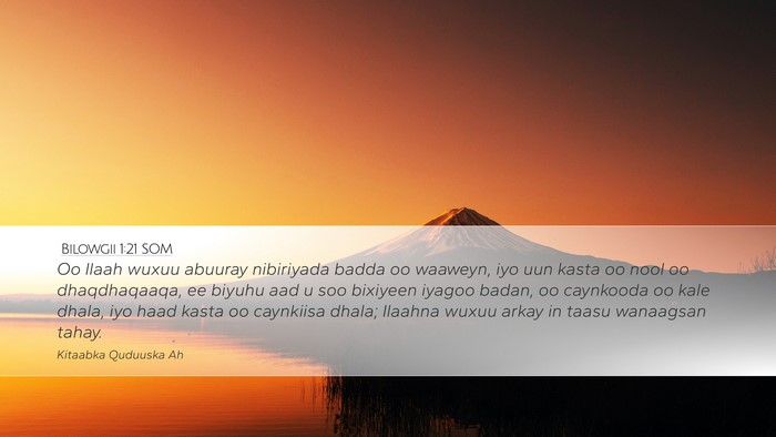 Bilowgii 1:21 SOM Bible Verse Image