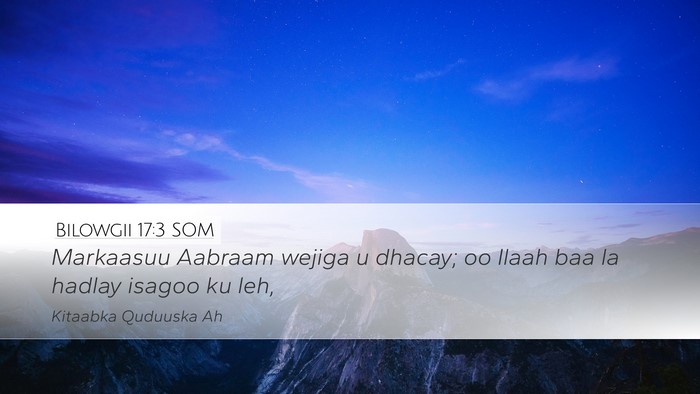 Bilowgii 17:3 SOM Bible Verse Image