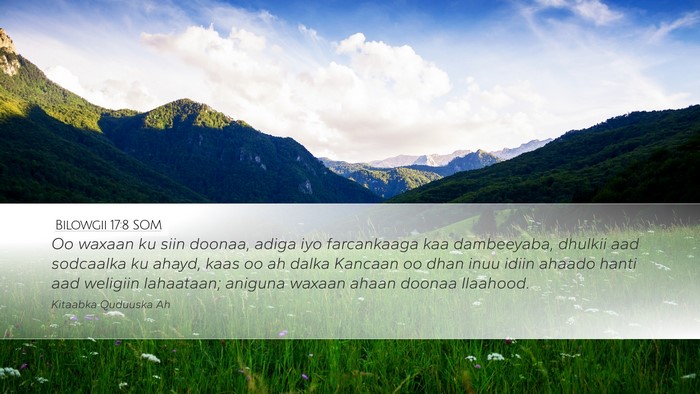 Bilowgii 17:8 SOM Bible Verse Image