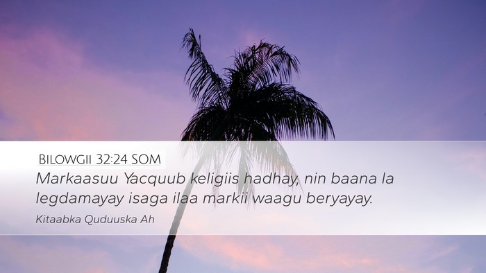 Bilowgii 32:24 SOM Bible Verse Image