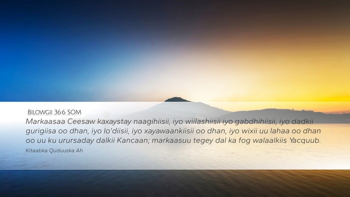 Bilowgii 36:6 SOM Bible Verse Image