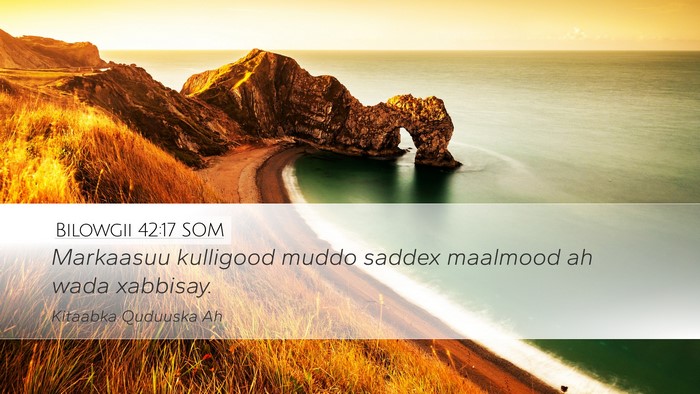 Bilowgii 42:17 SOM Bible Verse Image
