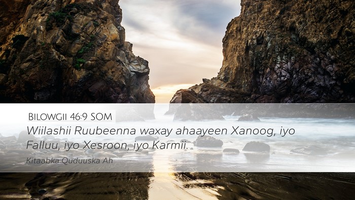 Bilowgii 46:9 SOM Bible Verse Image