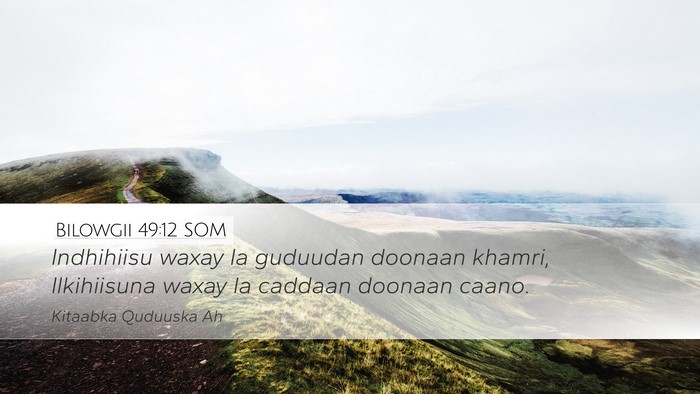 Bilowgii 49:12 SOM Bible Verse Image