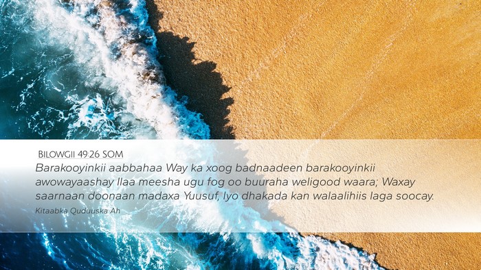 Bilowgii 49:26 SOM Bible Verse Image
