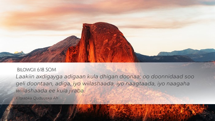 Bilowgii 6:18 SOM Bible Verse Image