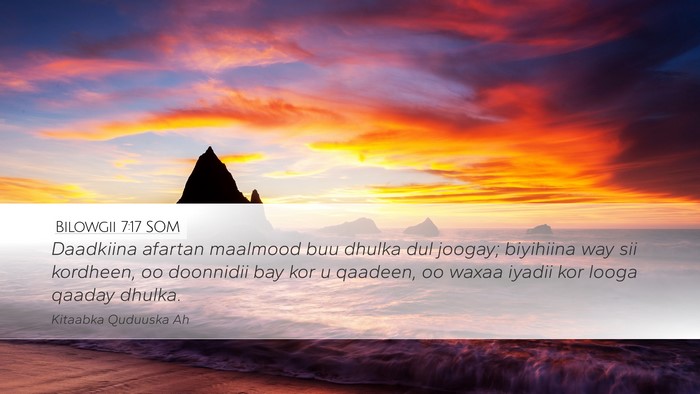 Bilowgii 7:17 SOM Bible Verse Image
