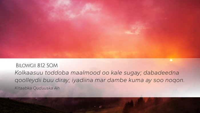 Bilowgii 8:12 SOM Bible Verse Image