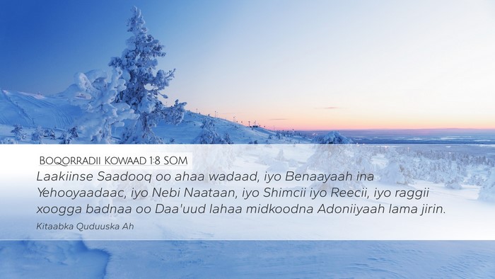 Boqorradii Kowaad 1:8 SOM Bible Verse Image