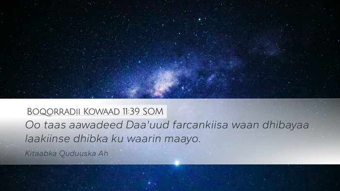 Boqorradii Kowaad 11:39 SOM Bible Verse Image