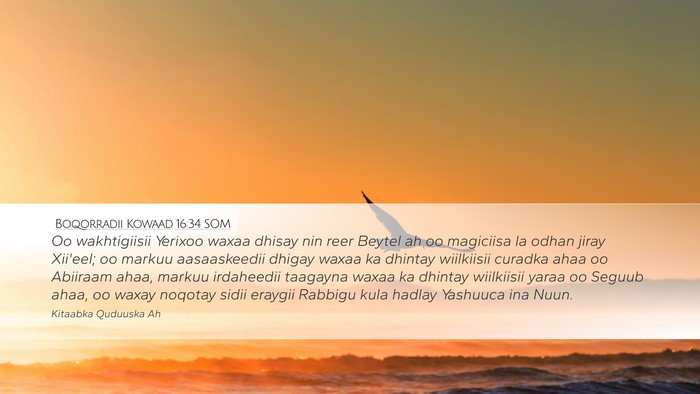 Boqorradii Kowaad 16:34 SOM Bible Verse Image
