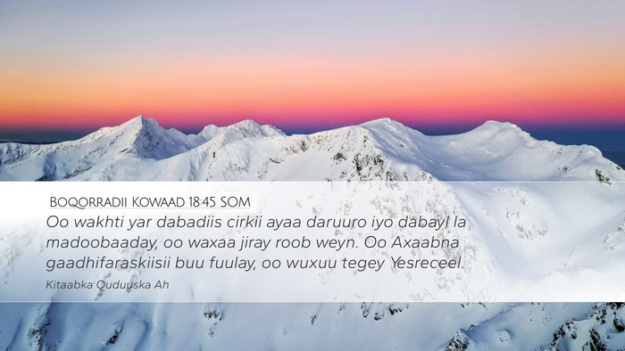 Boqorradii Kowaad 18:45 SOM Bible Verse Image
