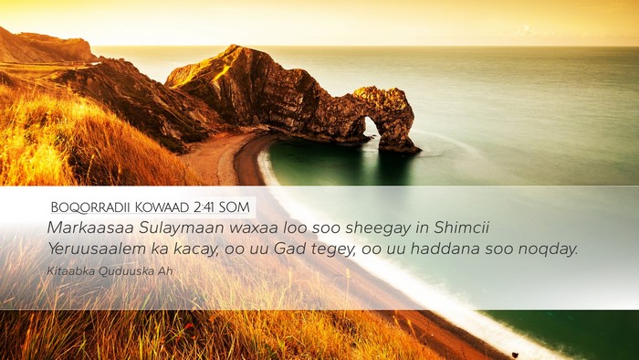 Boqorradii Kowaad 2:41 SOM Desktop Wallpaper - Markaasaa Sulaymaan waxaa loo soo sheegay in - Desktop Bible Verse Wallpaper
