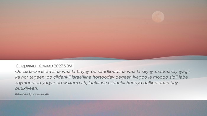 Boqorradii Kowaad 20:27 SOM Bible Verse Image