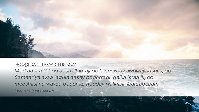 Boqorradii Labaad 14:16 SOM Bible Verse Image