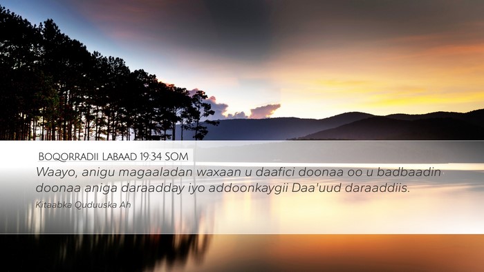 Boqorradii Labaad 19:34 SOM Bible Verse Image
