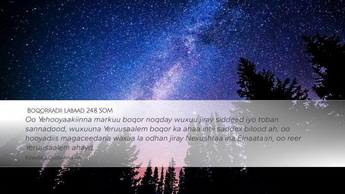 Boqorradii Labaad 24:8 SOM Bible Verse Image
