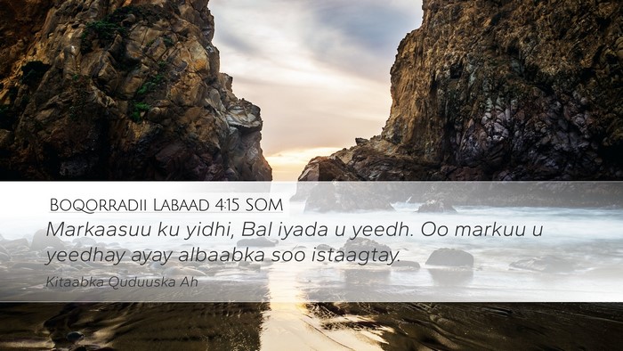 Boqorradii Labaad 4:15 SOM Desktop Wallpaper - Markaasuu ku yidhi, Bal iyada u yeedh. Oo markuu - Desktop Bible Verse Wallpaper