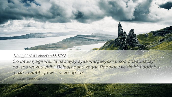 Boqorradii Labaad 6:33 SOM Bible Verse Image