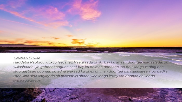 Caamoos 7:17 SOM Bible Verse Image