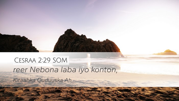 Cesraa 2:29 SOM Desktop Wallpaper - reer Nebona laba iyo - Desktop Bible Verse Wallpaper