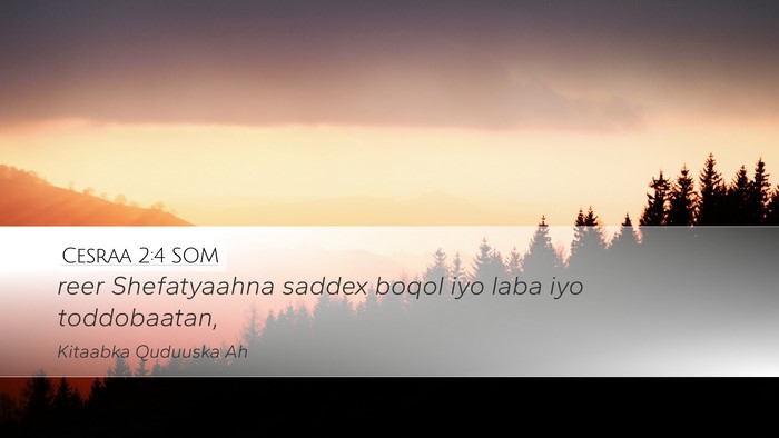 Cesraa 2:4 SOM Desktop Wallpaper - reer Shefatyaahna saddex boqol iyo laba iyo - Desktop Bible Verse Wallpaper