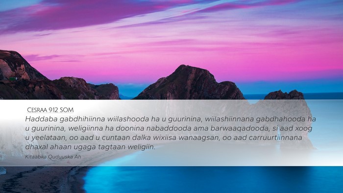 Cesraa 9:12 SOM Bible Verse Image
