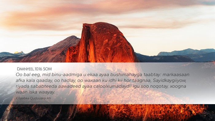 Daanyeel 10:16 SOM Bible Verse Image