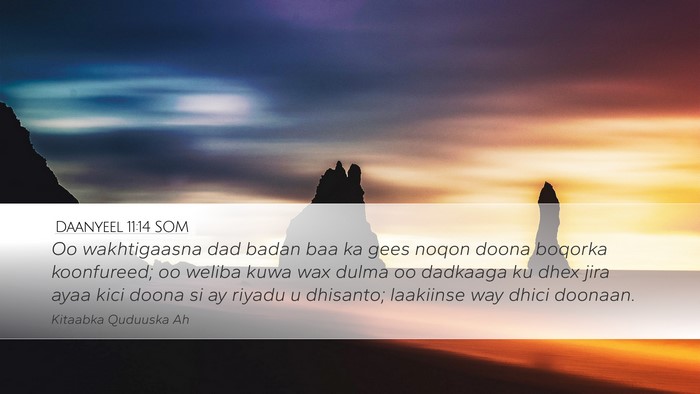 Daanyeel 11:14 SOM Bible Verse Image