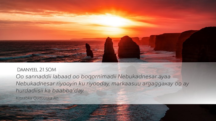Daanyeel 2:1 SOM Bible Verse Image