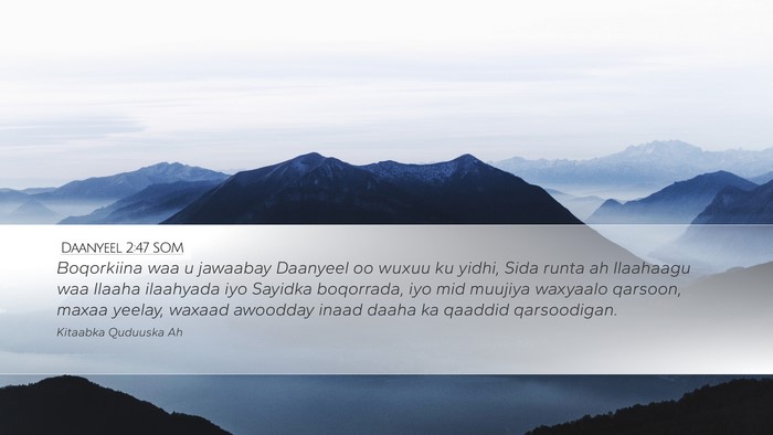 Daanyeel 2:47 SOM Bible Verse Image