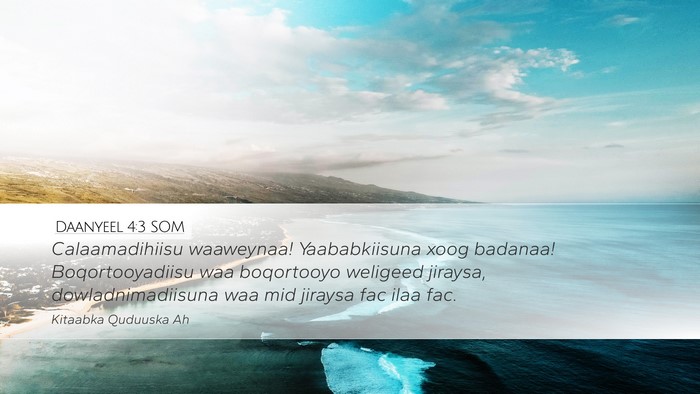 Daanyeel 4:3 SOM Bible Verse Image