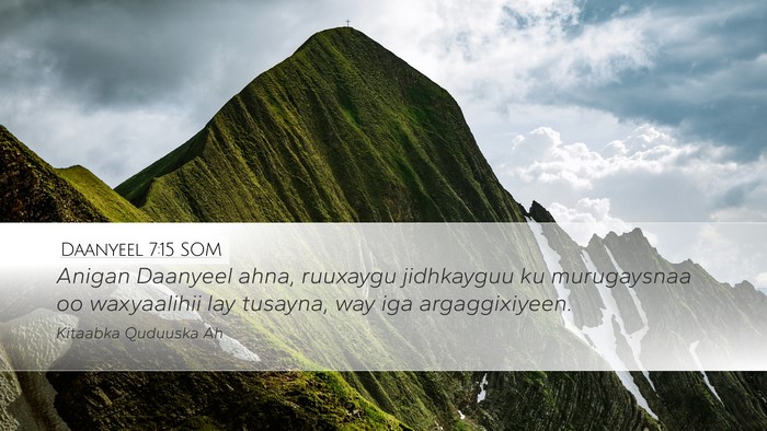 Daanyeel 7:15 SOM Bible Verse Image