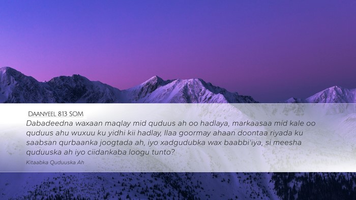 Daanyeel 8:13 SOM Bible Verse Image