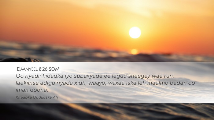 Daanyeel 8:26 SOM Bible Verse Image